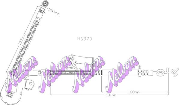 Kawe H6970 - Flessibile del freno autozon.pro