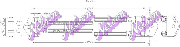 Kawe H6505 - Flessibile del freno autozon.pro