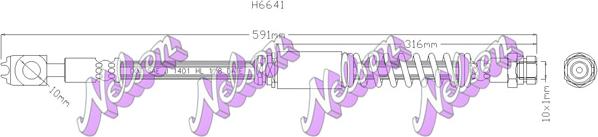 Kawe H6641 - Flessibile del freno autozon.pro