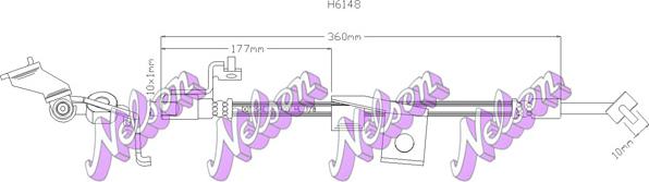 Kawe H6148 - Flessibile del freno autozon.pro