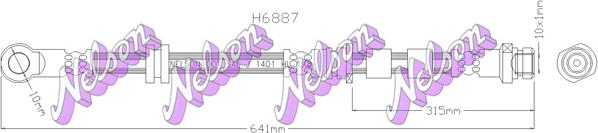 Kawe H6887 - Flessibile del freno autozon.pro