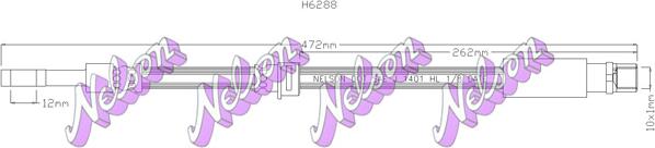 Kawe H6288 - Flessibile del freno autozon.pro