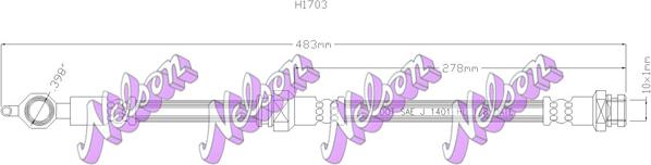 Kawe H1703 - Flessibile del freno autozon.pro