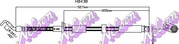 Kawe H8438 - Flessibile del freno autozon.pro