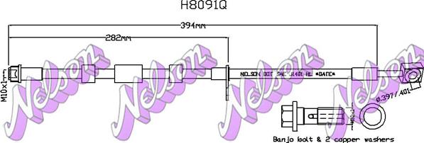 Kawe H8091Q - Flessibile del freno autozon.pro