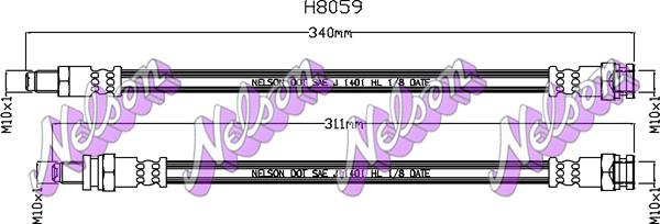 Kawe H8059 - Flessibile del freno autozon.pro