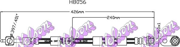 Kawe H8056 - Flessibile del freno autozon.pro