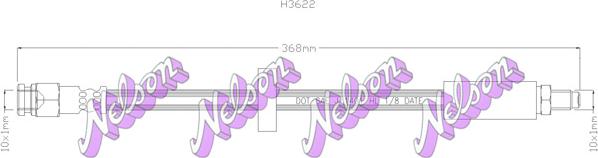 Kawe H3622 - Flessibile del freno autozon.pro