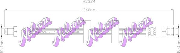 Kawe H3324 - Flessibile del freno autozon.pro