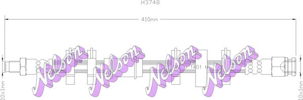 Kawe H3748 - Flessibile del freno autozon.pro