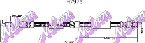 Kawe H7972 - Flessibile del freno autozon.pro