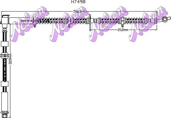 Kawe H7498 - Flessibile del freno autozon.pro