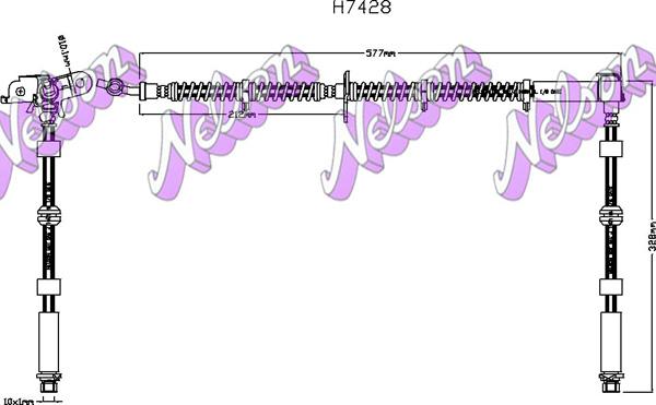 Kawe H7428 - Flessibile del freno autozon.pro