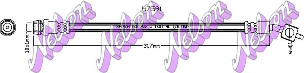 Kawe H7591 - Flessibile del freno autozon.pro