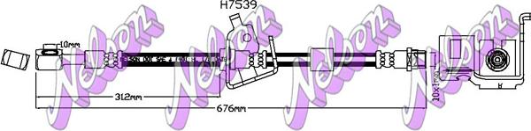 Kawe H7539 - Flessibile del freno autozon.pro