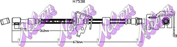 Kawe H7538 - Flessibile del freno autozon.pro