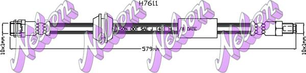 Kawe H7611 - Flessibile del freno autozon.pro