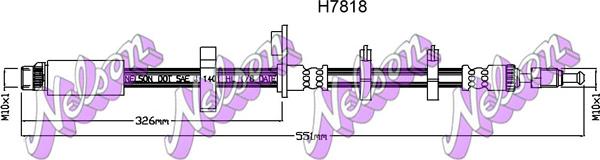 Kawe H7818 - Flessibile del freno autozon.pro