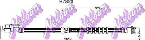 Kawe H7820 - Flessibile del freno autozon.pro