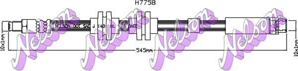 Kawe H7758 - Flessibile del freno autozon.pro