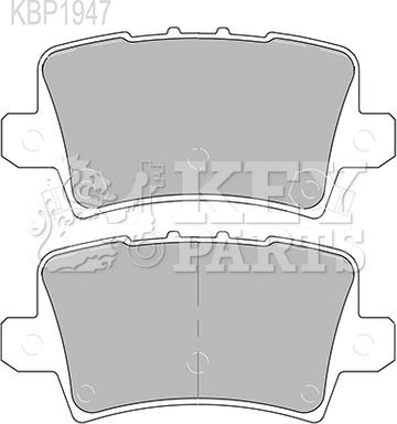 Key Parts KBP1947 - Kit pastiglie freno, Freno a disco autozon.pro