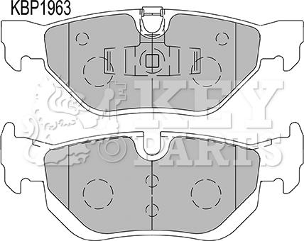 Key Parts KBP1963 - Kit pastiglie freno, Freno a disco autozon.pro