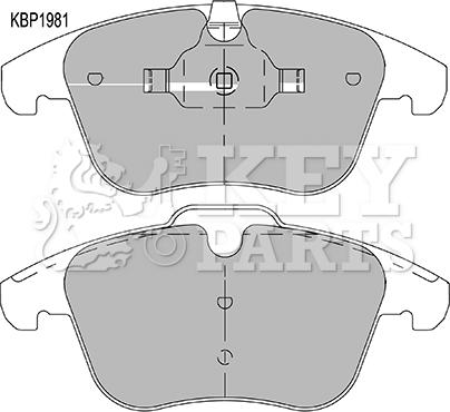 Key Parts KBP1981 - Kit pastiglie freno, Freno a disco autozon.pro