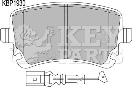 Key Parts KBP1930 - Kit pastiglie freno, Freno a disco autozon.pro