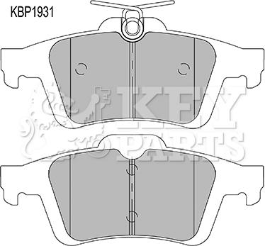 Key Parts KBP1931 - Kit pastiglie freno, Freno a disco autozon.pro