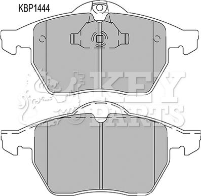 Key Parts KBP1444 - Kit pastiglie freno, Freno a disco autozon.pro