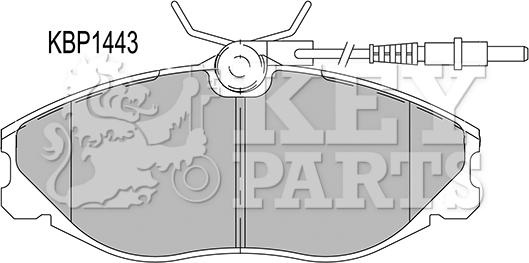 Key Parts KBP1443 - Kit pastiglie freno, Freno a disco autozon.pro