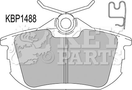 Key Parts KBP1488 - Kit pastiglie freno, Freno a disco autozon.pro