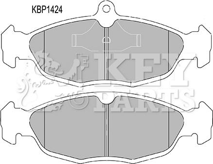 Key Parts KBP1424 - Kit pastiglie freno, Freno a disco autozon.pro