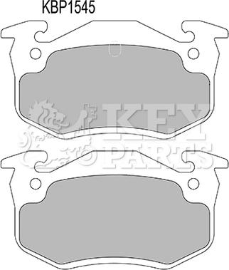 Key Parts KBP1545 - Kit pastiglie freno, Freno a disco autozon.pro