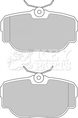 Key Parts KBP1507 - Kit pastiglie freno, Freno a disco autozon.pro