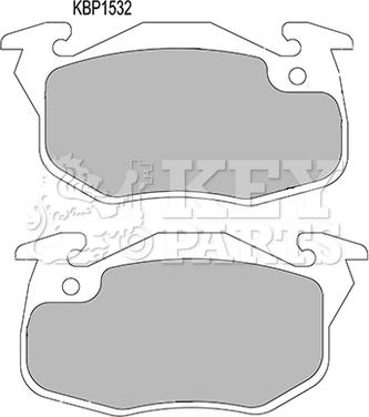 Key Parts KBP1532 - Kit pastiglie freno, Freno a disco autozon.pro