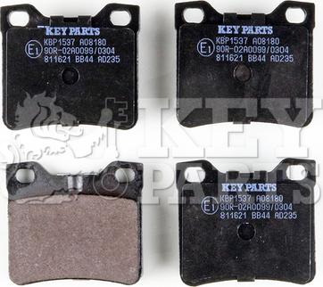 Key Parts KBP1537 - Kit pastiglie freno, Freno a disco autozon.pro