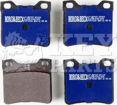 Key Parts KBP1537 - Kit pastiglie freno, Freno a disco autozon.pro