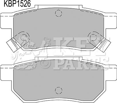 Key Parts KBP1526 - Kit pastiglie freno, Freno a disco autozon.pro