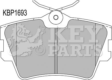 Key Parts KBP1693 - Kit pastiglie freno, Freno a disco autozon.pro