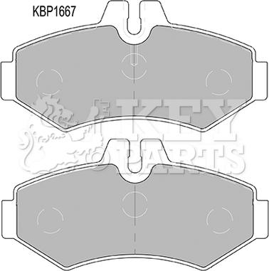 Key Parts KBP1667 - Kit pastiglie freno, Freno a disco autozon.pro