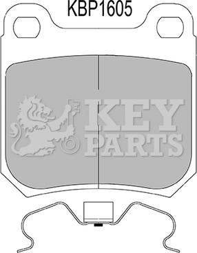 Key Parts KBP1605 - Kit pastiglie freno, Freno a disco autozon.pro