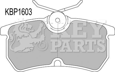 Key Parts KBP1603 - Kit pastiglie freno, Freno a disco autozon.pro