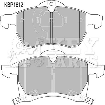 Key Parts KBP1612 - Kit pastiglie freno, Freno a disco autozon.pro