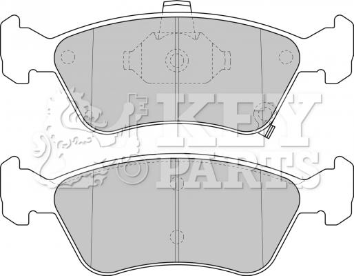 Key Parts KBP1684 - Kit pastiglie freno, Freno a disco autozon.pro