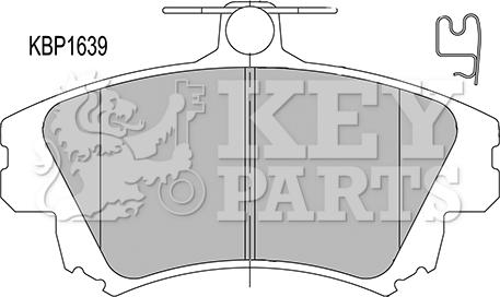 Key Parts KBP1639 - Kit pastiglie freno, Freno a disco autozon.pro