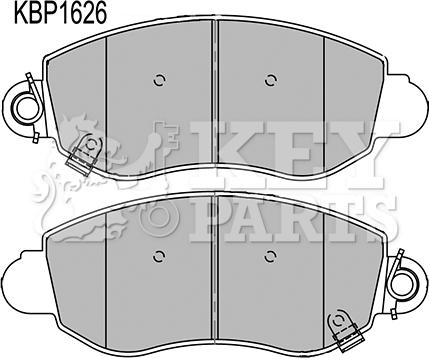 Key Parts KBP1626 - Kit pastiglie freno, Freno a disco autozon.pro