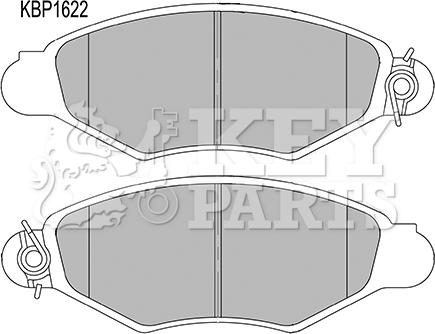 Key Parts KBP1622 - Kit pastiglie freno, Freno a disco autozon.pro