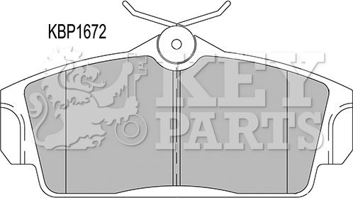 Key Parts KBP1672 - Kit pastiglie freno, Freno a disco autozon.pro