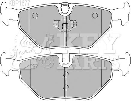 Key Parts KBP1677 - Kit pastiglie freno, Freno a disco autozon.pro